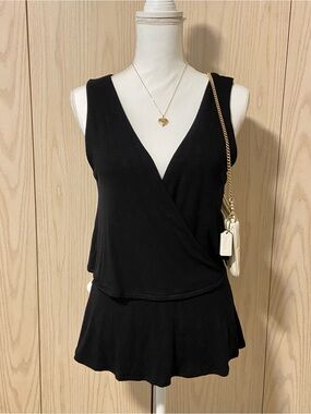 Anthropologie Deletta Shirt Women’s Small V Neck Tank Top Romantic Y2K Coquette